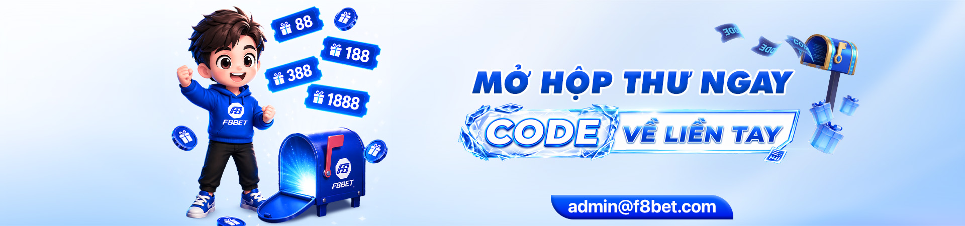 mở hộp thư ngay nhận code 388k liền tay tại f8bet
